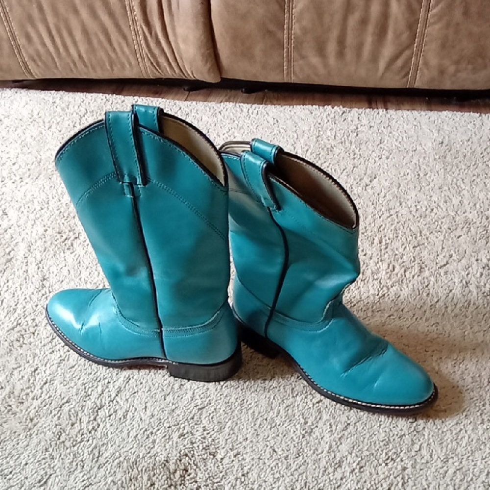 Women's Laredo Teal Leather Boots - Brand New, never Worn